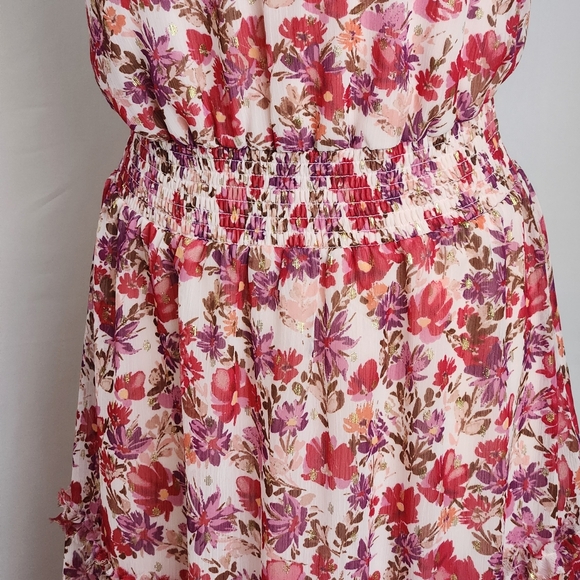 Floral Cottagecore Sundress Romantic Coquette Garden Party Smocked Waist Spring - Picture 5 of 14